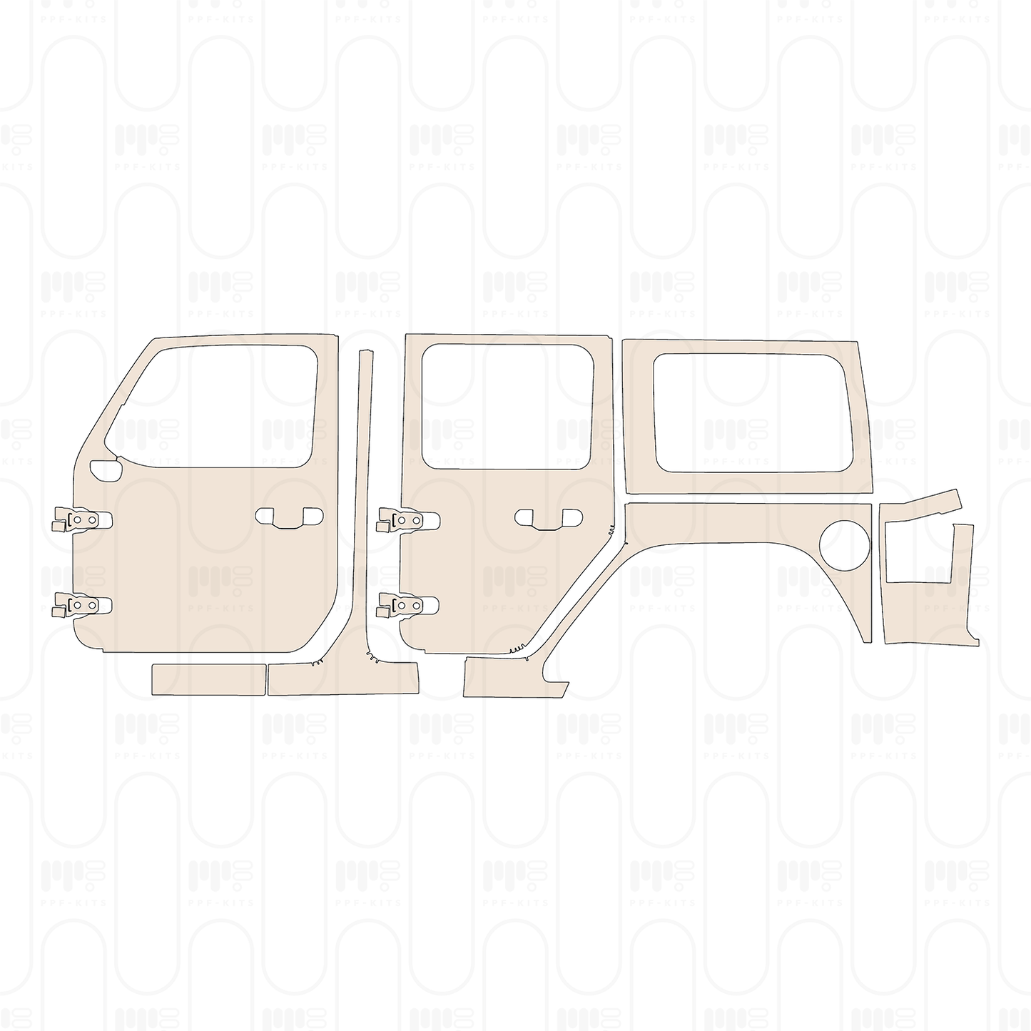 Voorgesneden PPF JEEP Wrangler 4 Door Rubicon 392 2026