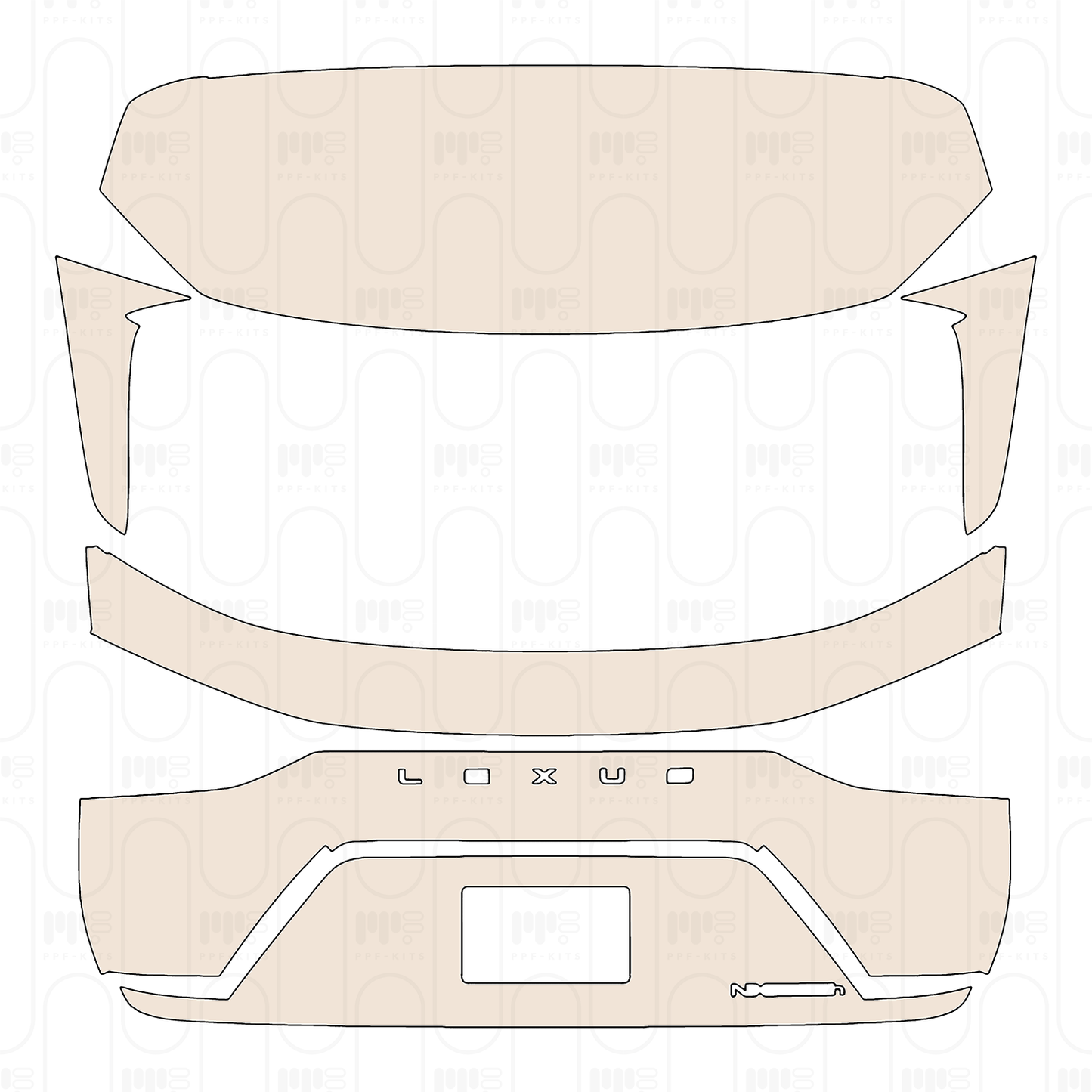 Voorgesneden PPF Lexus NX Base 2026