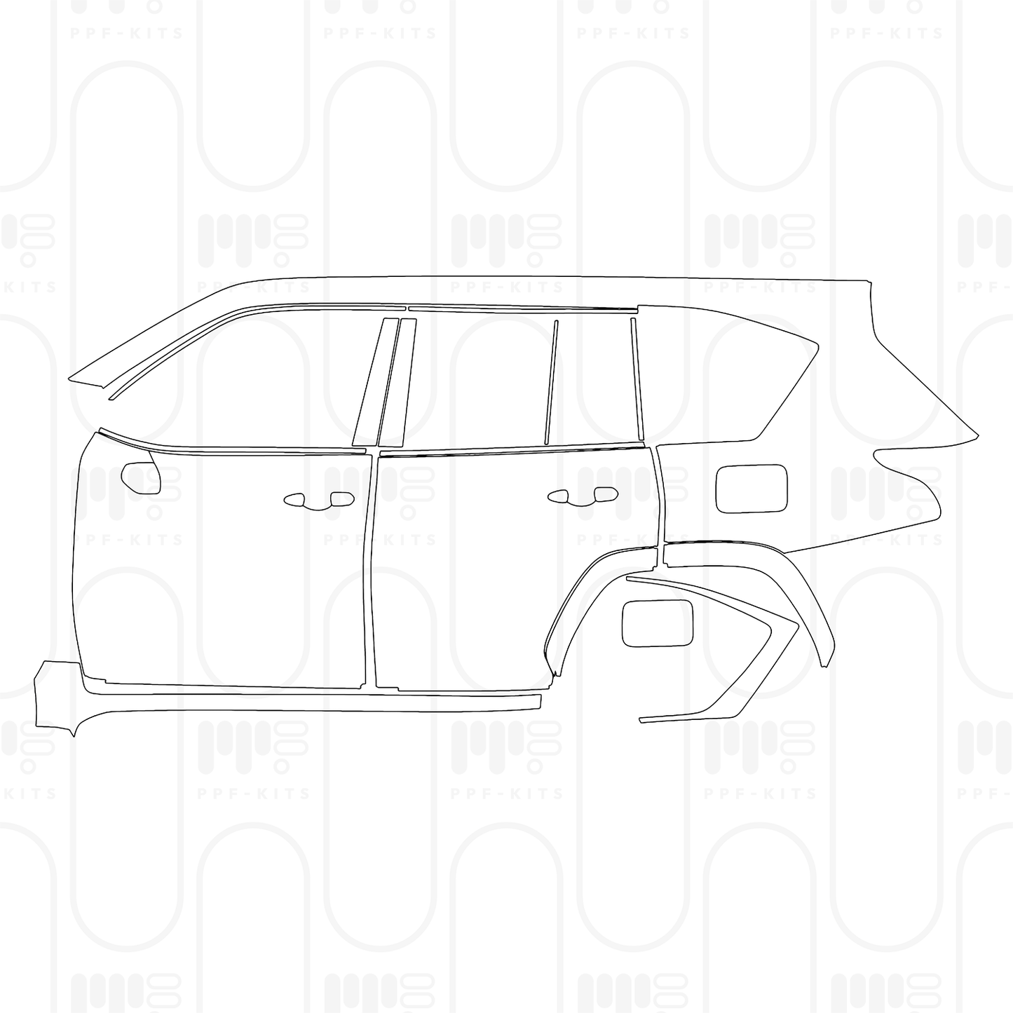 Voorgesneden PPF Lexus LX F-sport 2026