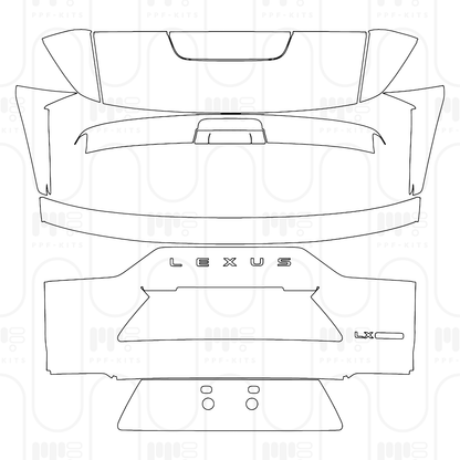 Voorgesneden PPF Lexus LX F-sport 2026