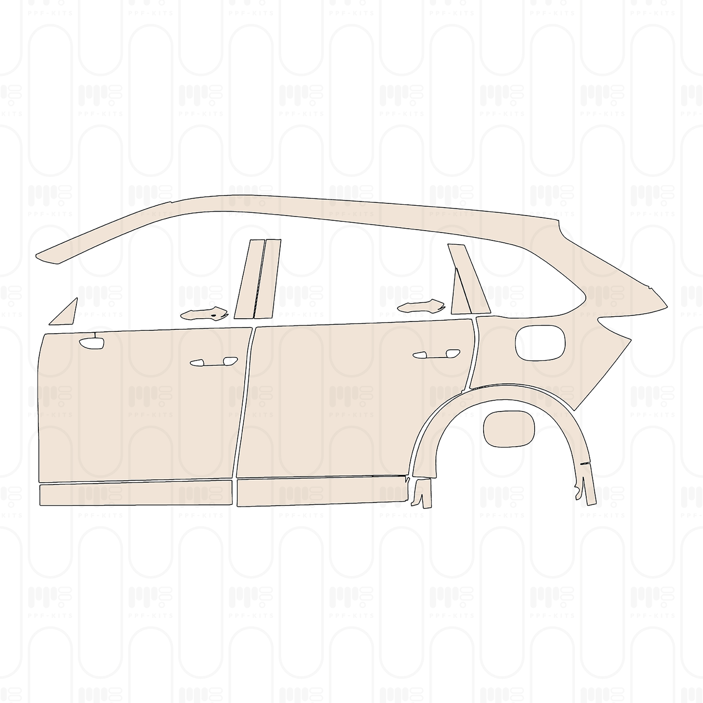 Voorgesneden PPF Mazda CX-80 (EU) Homura 2026