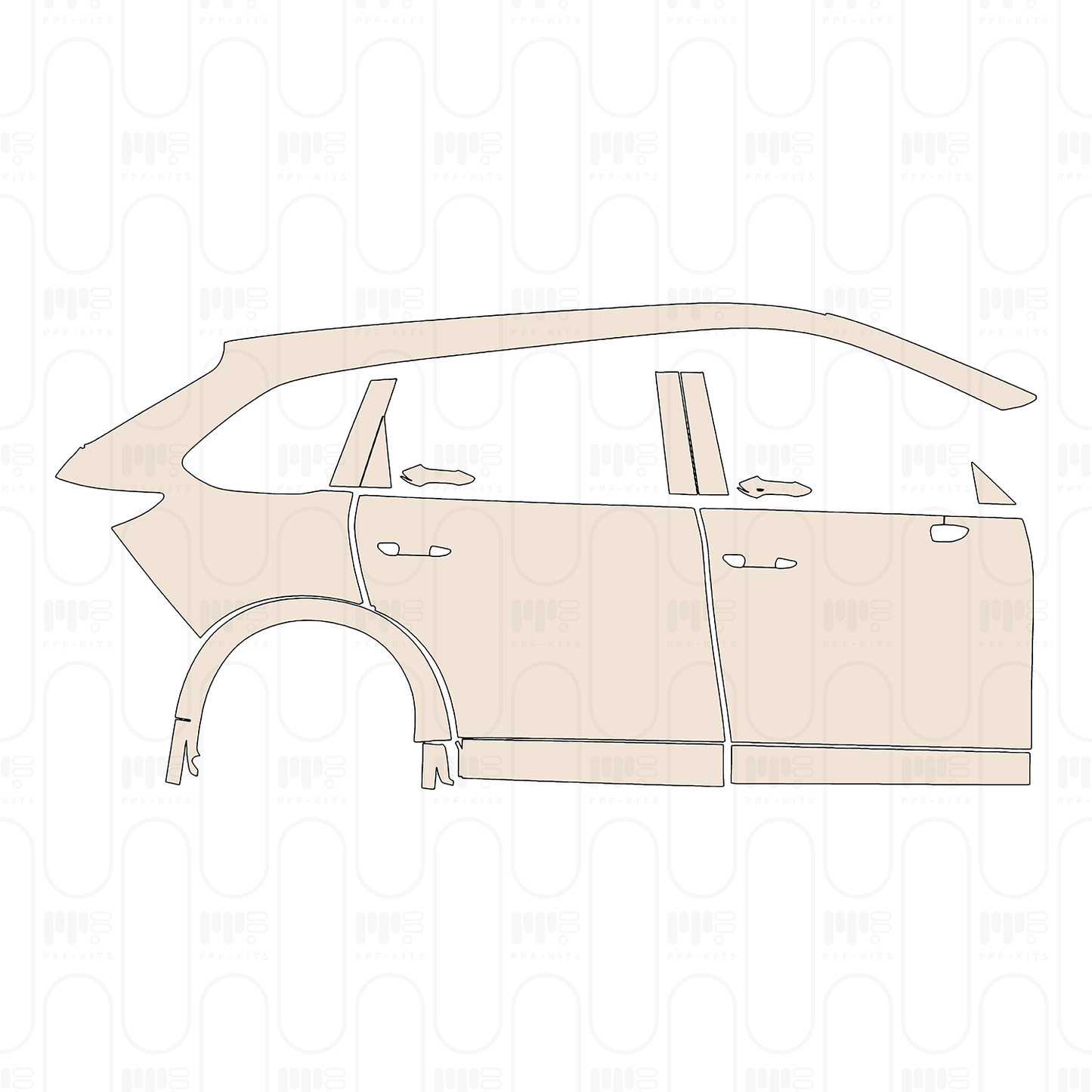 Voorgesneden PPF Mazda CX-80 (EU) Homura 2026