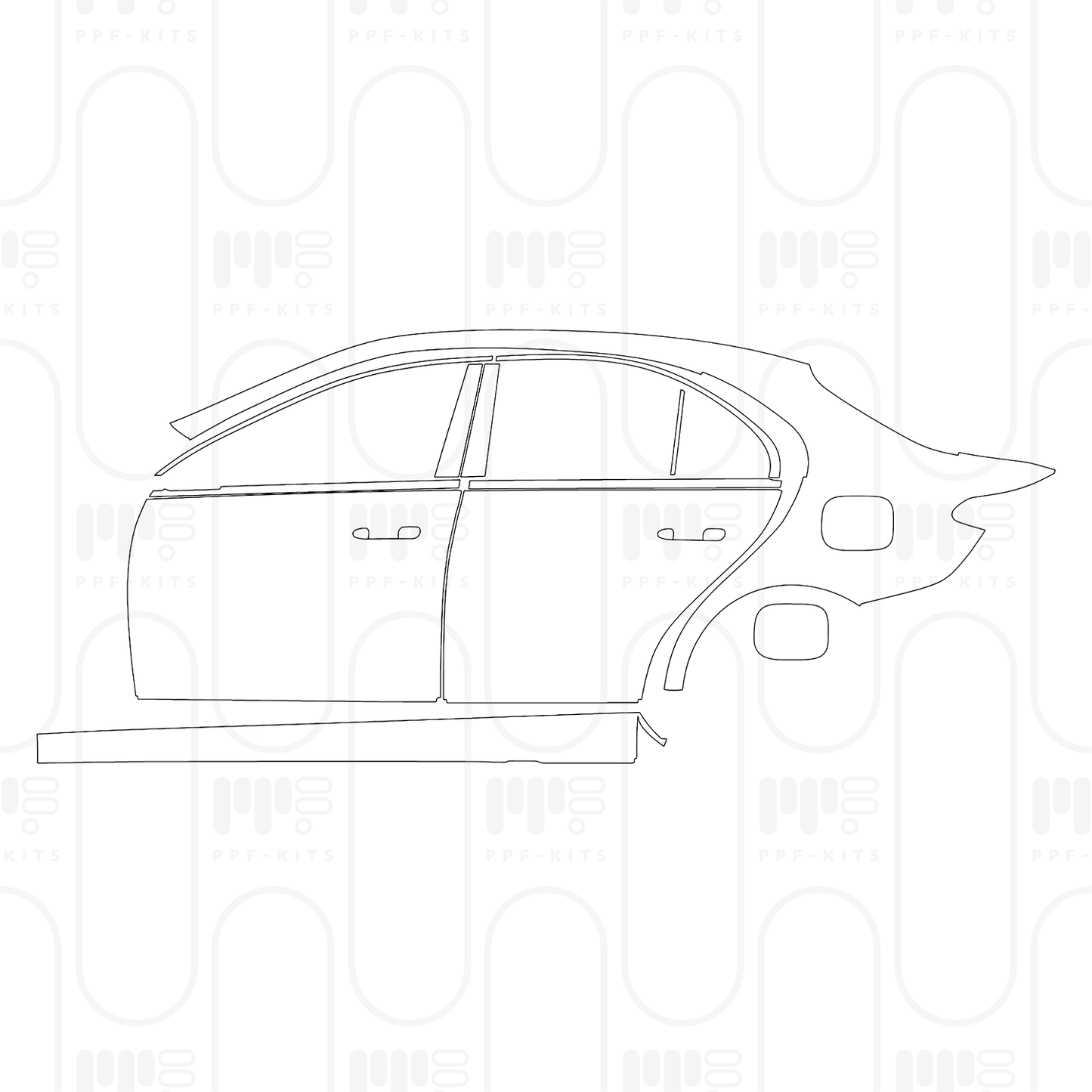 Voorgesneden PPF Mercedes-Benz C Class Sedan Base Standard Wheelbase 2026