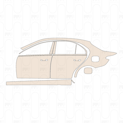 Voorgesneden PPF Mercedes-Benz C Class Sedan Base Standard Wheelbase 2026