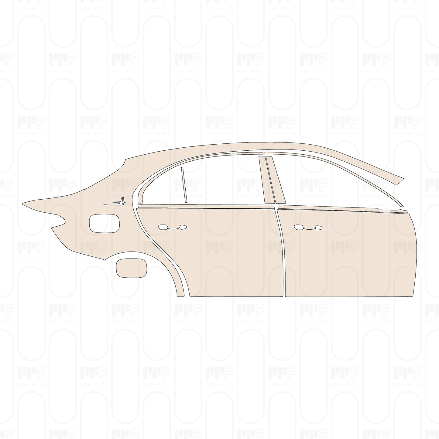 Voorgesneden PPF Mercedes-Benz C Class Sedan Base Extended Wheelbase 2026