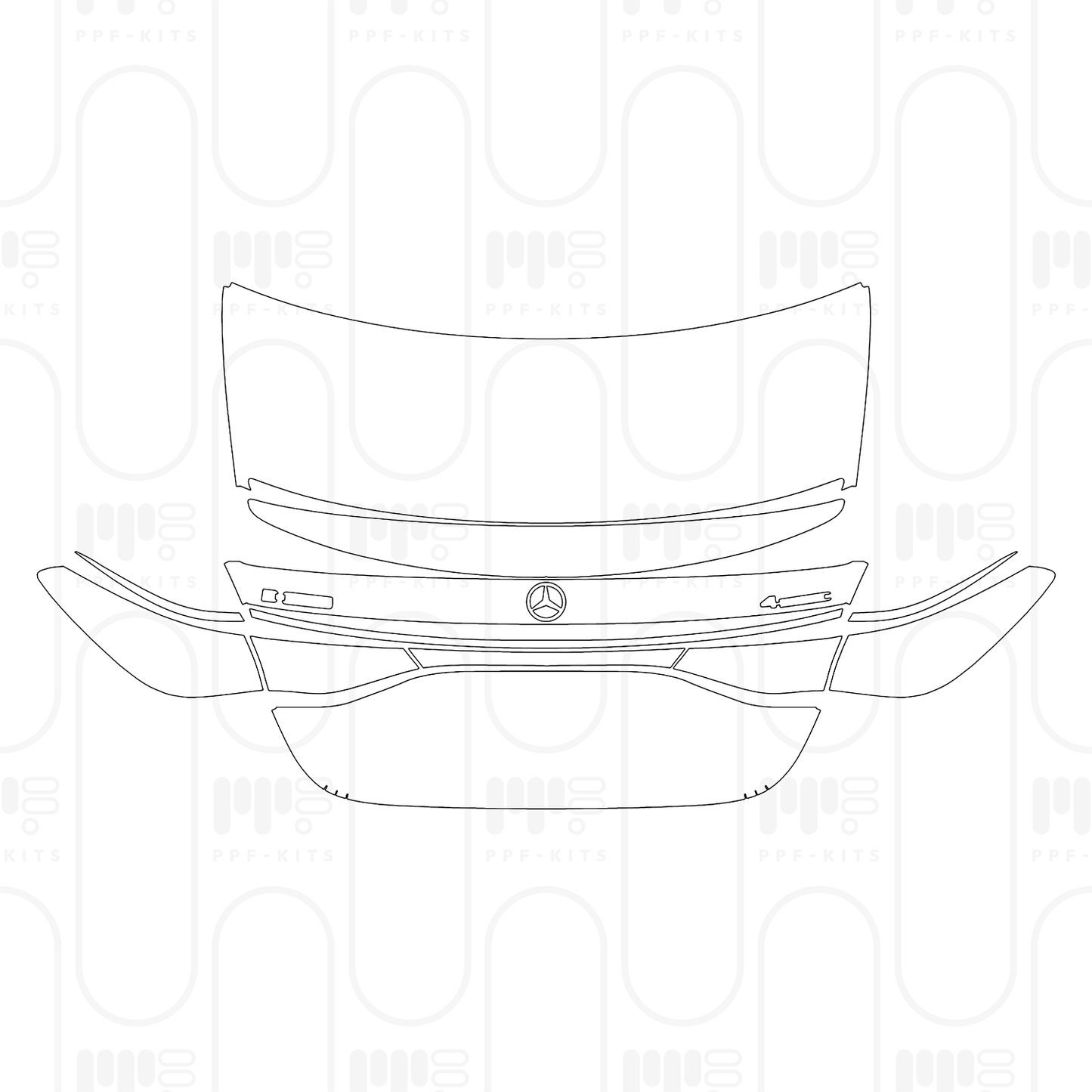 Voorgesneden PPF Mercedes-Benz E Class Sedan AMG-Line Standard Wheelbase 2026
