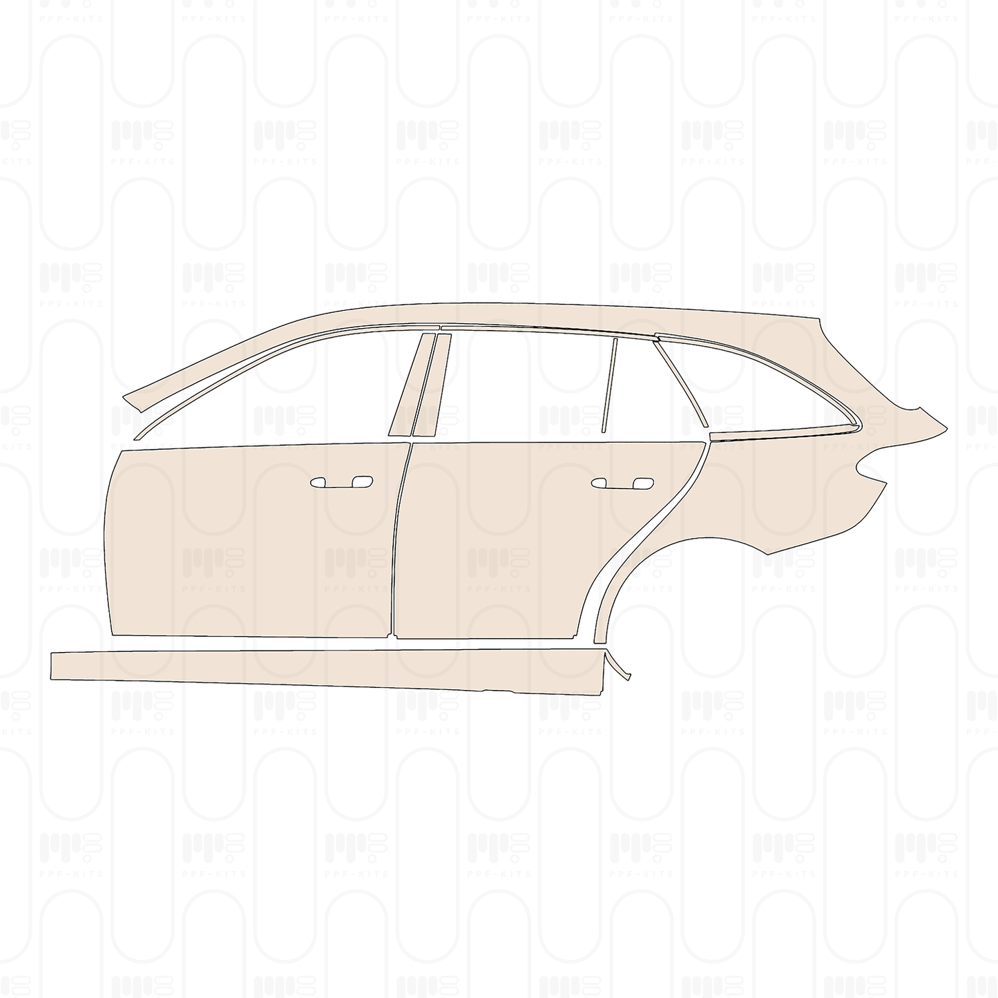 Voorgesneden PPF Mercedes-Benz C Class Estate Base 2026