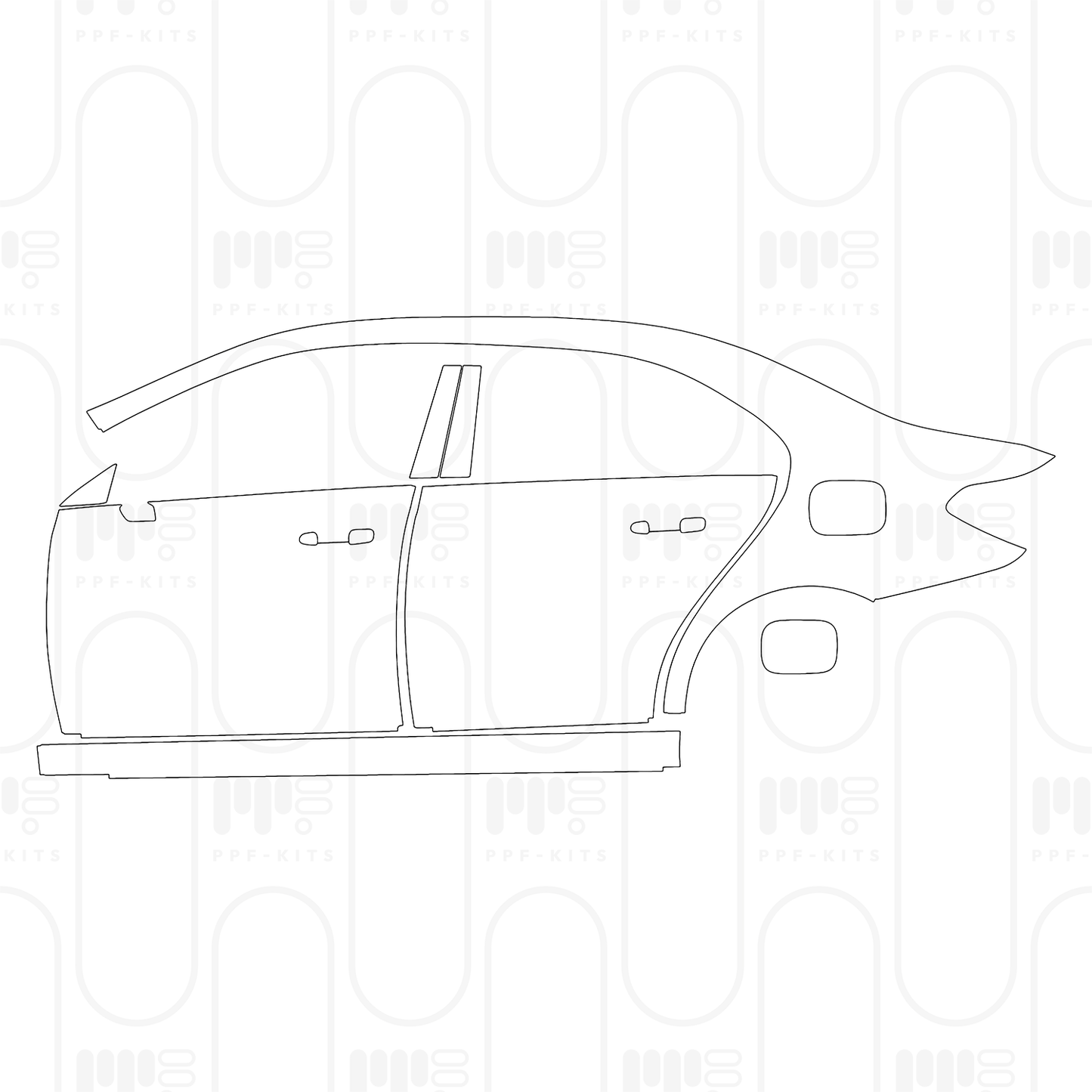 Voorgesneden PPF Mercedes-Benz A Class Sedan Base Extended Wheelbase (Chinese only) 2026