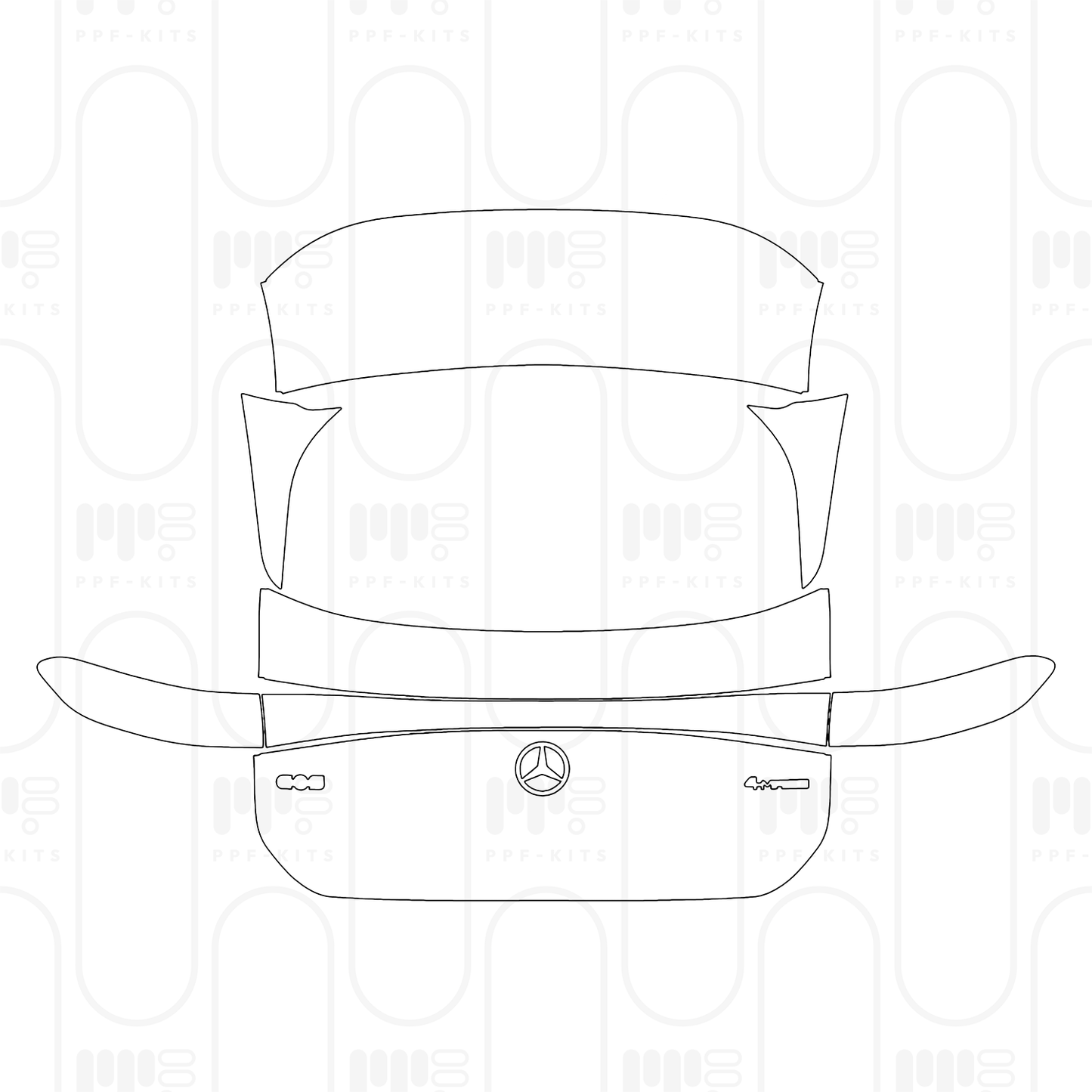Voorgesneden PPF Mercedes-Benz EQS SUV 450 4MATIC 2026