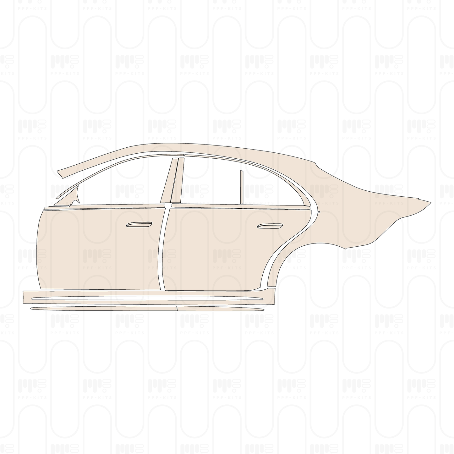 Voorgesneden PPF Mercedes-Benz S Class Sedan AMG Line Extended Wheelbase 2026