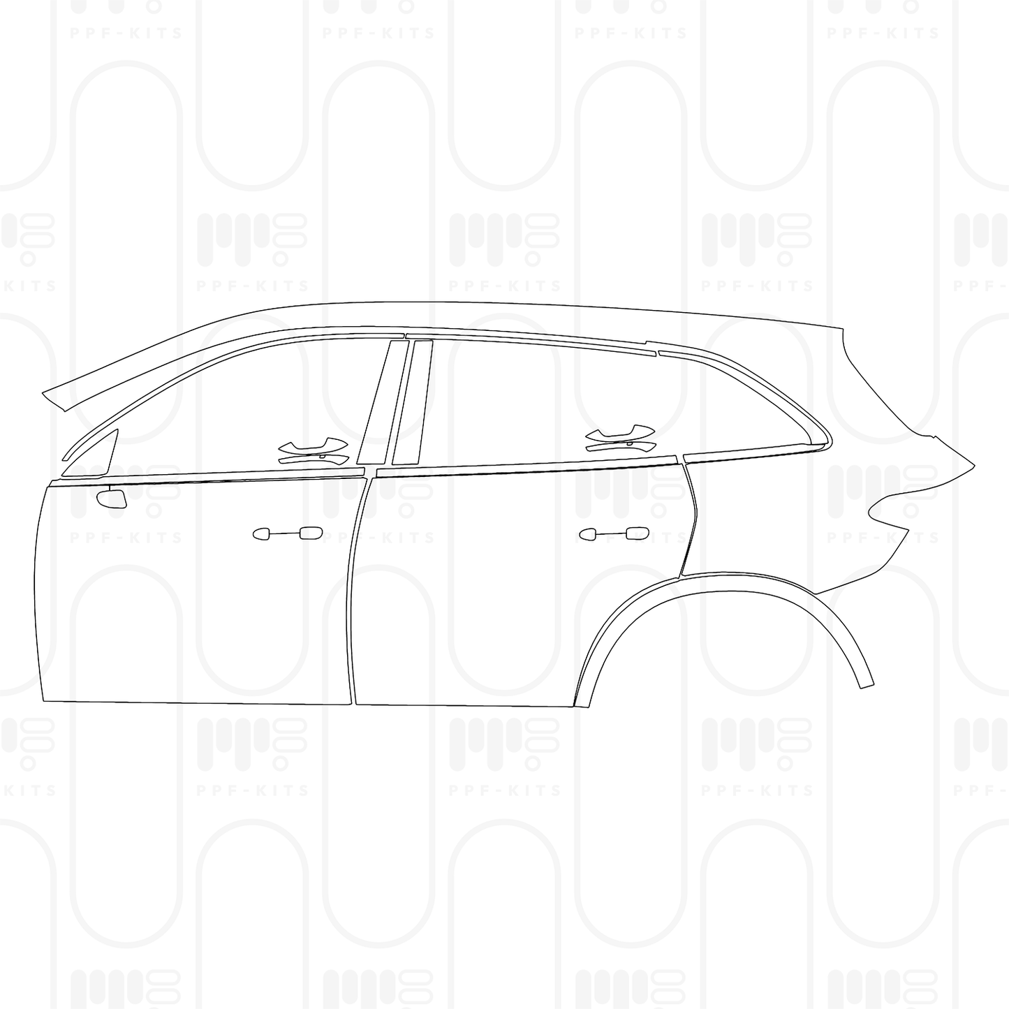 Voorgesneden PPF Mercedes-Benz GLC SUV Extended Wheelbase (GLC L) Base 2026