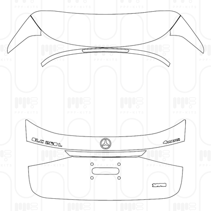 Voorgesneden PPF Mercedes-Benz GLC SUV Extended Wheelbase (GLC L) Base 2026