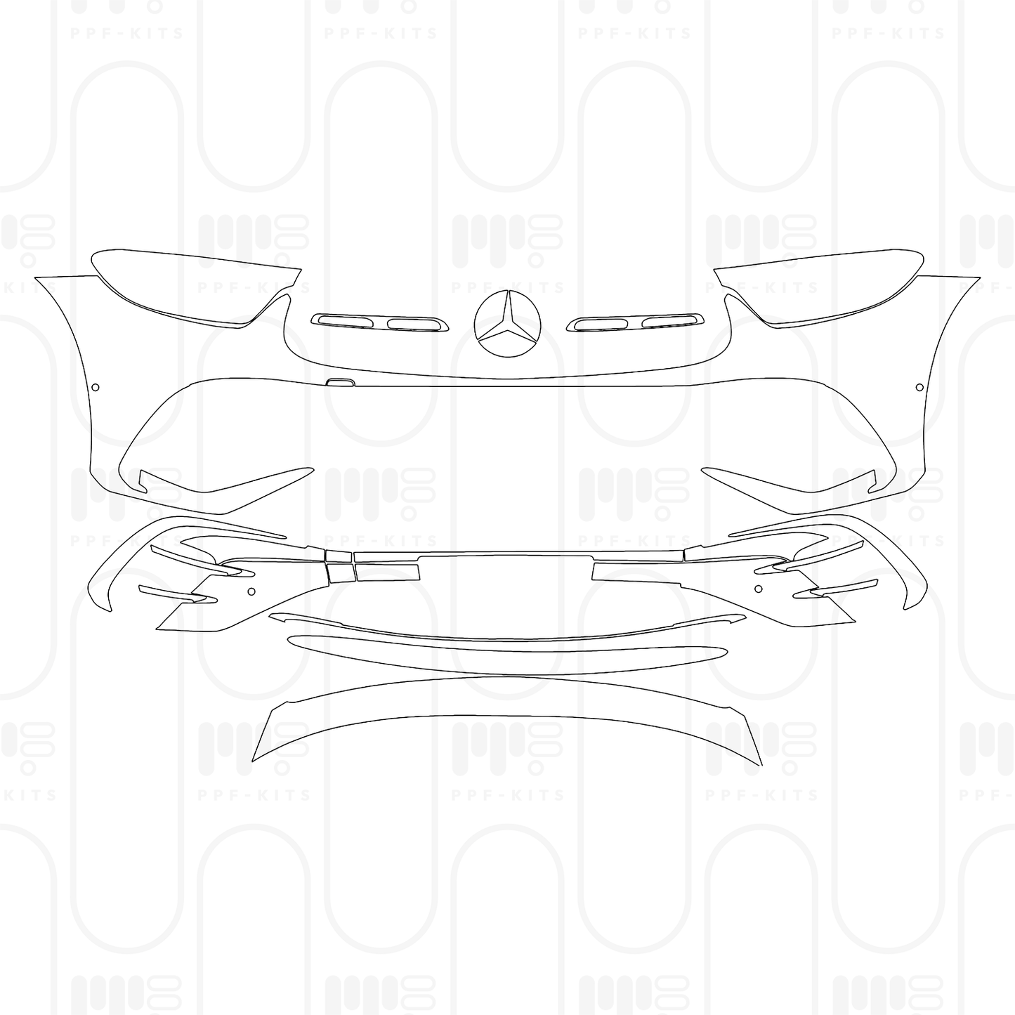 Voorgesneden PPF Mercedes-Benz GLC Coupe AMG line 2026