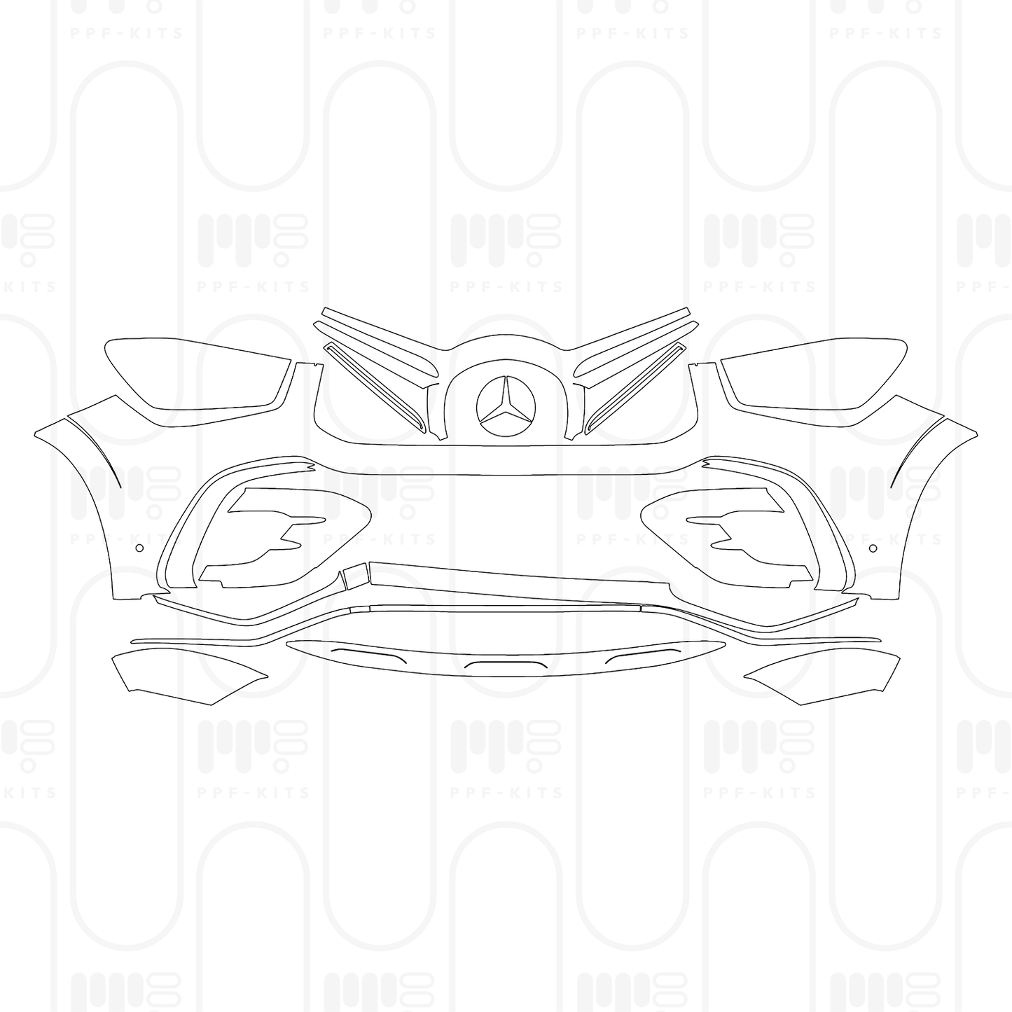 Voorgesneden PPF Mercedes-Benz GLE SUV AMG line 2026
