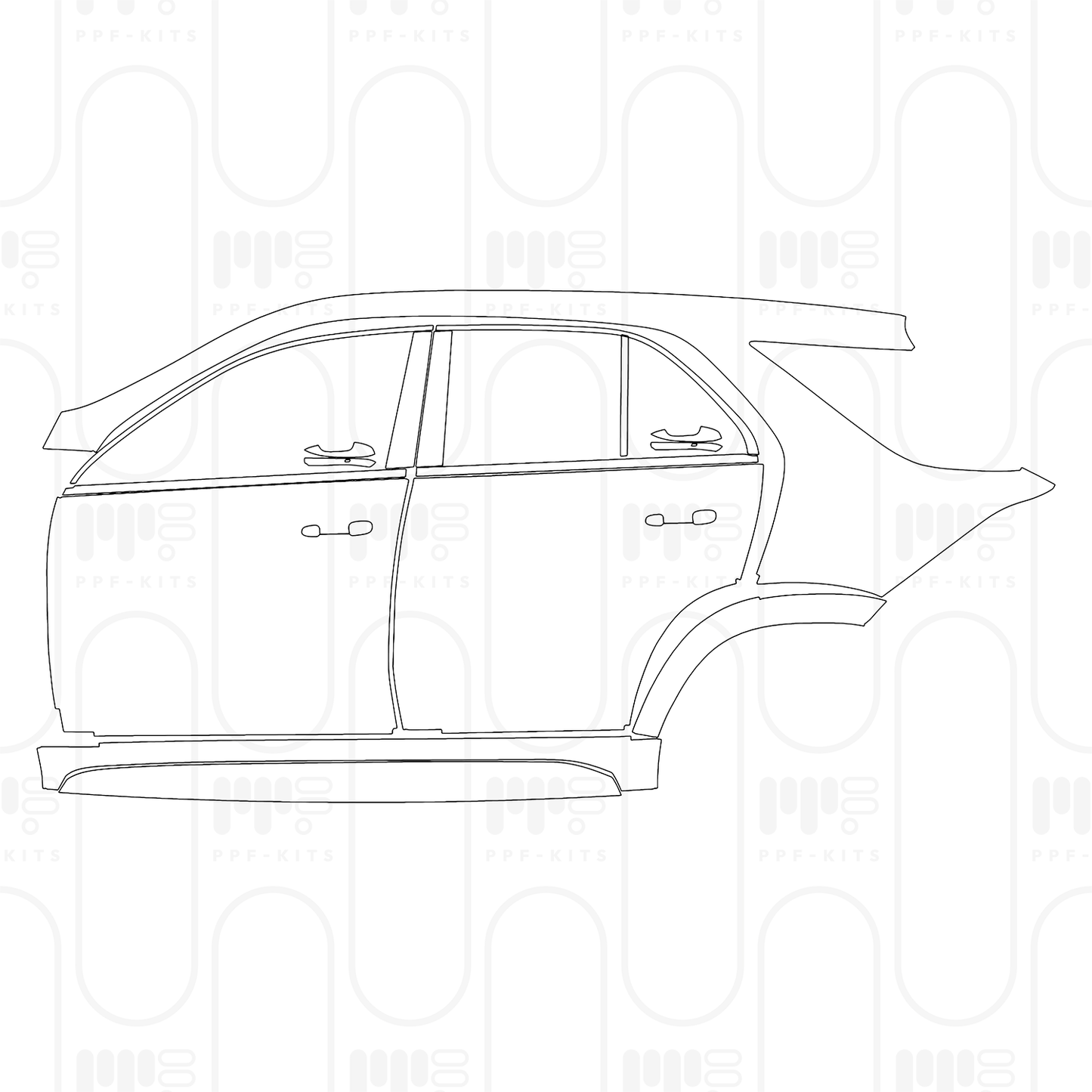 Voorgesneden PPF Mercedes-Benz GLE SUV AMG line 2026