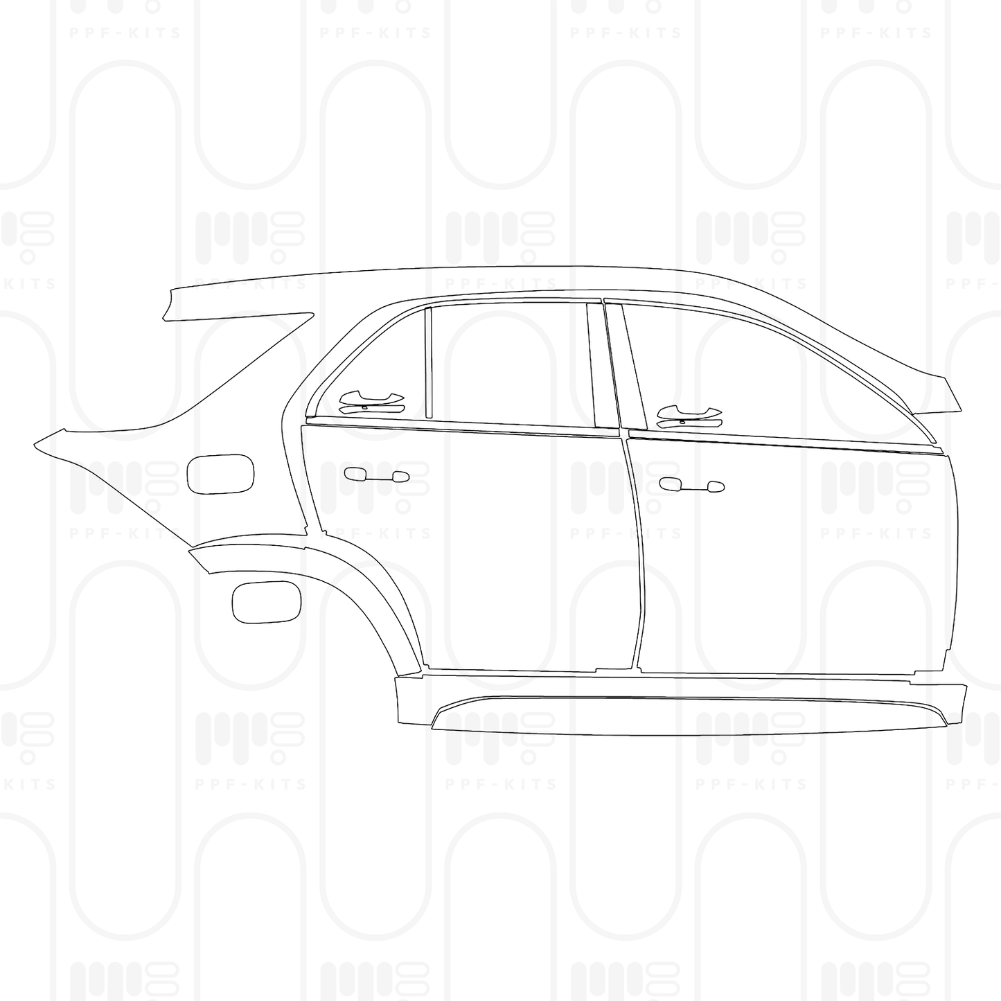 Voorgesneden PPF Mercedes-Benz GLE SUV AMG line 2026
