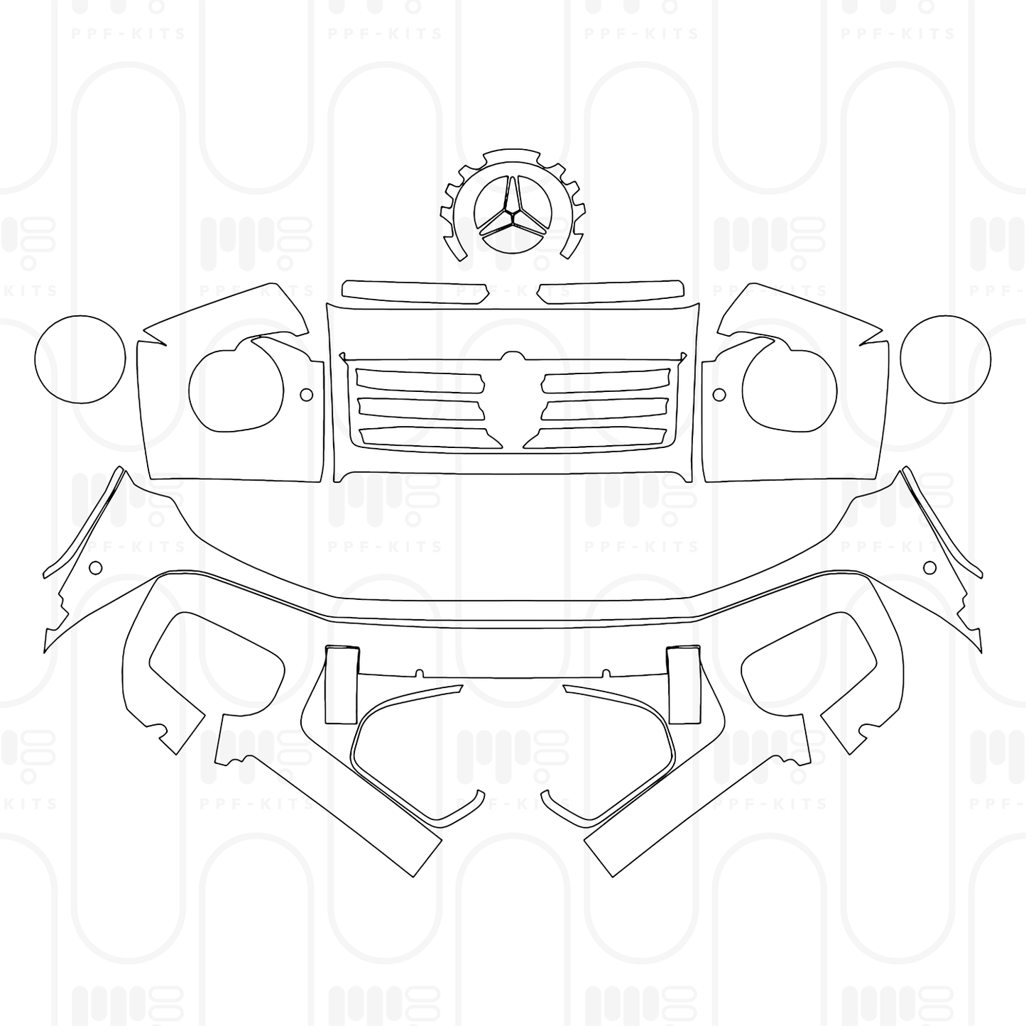 Voorgesneden PPF Mercedes-Benz G Class G 580 with EQ-Technology AMG Line 2026