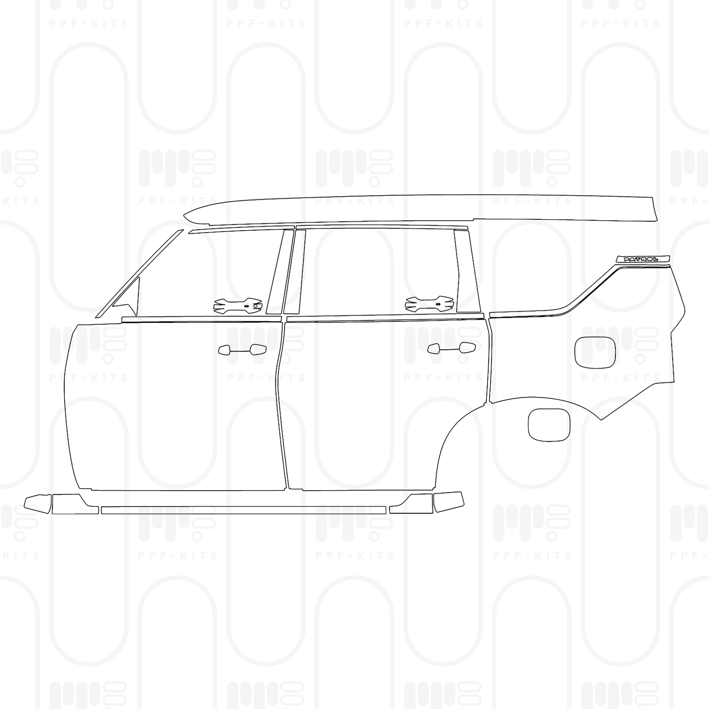 Voorgesneden PPF Nissan Patrol (ME) SE T2 2026