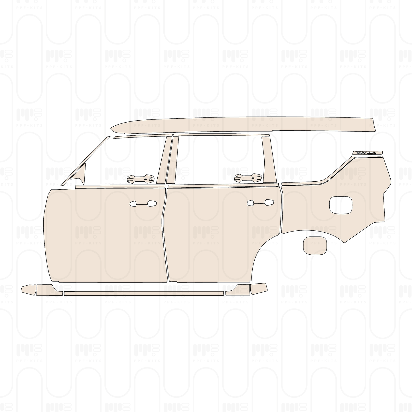 Voorgesneden PPF Nissan Armada (US) Platinum 2026