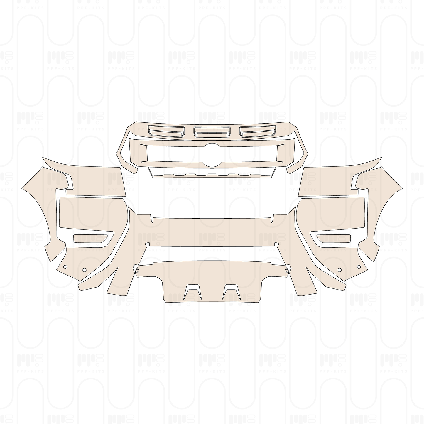 Voorgesneden PPF Nissan Frontier Crew Cab Pro-4X 2026