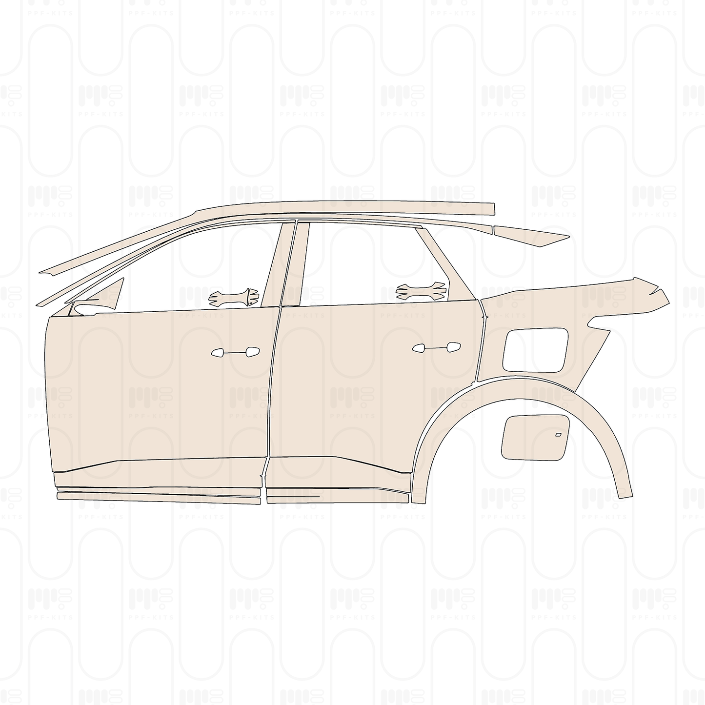 Voorgesneden PPF Peugeot E-3008 (EU) Allure 2026