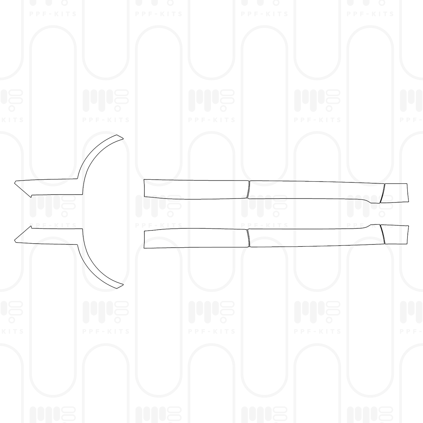 Voorgesneden PPF Porsche Taycan Sedan Taycan 4S 2026