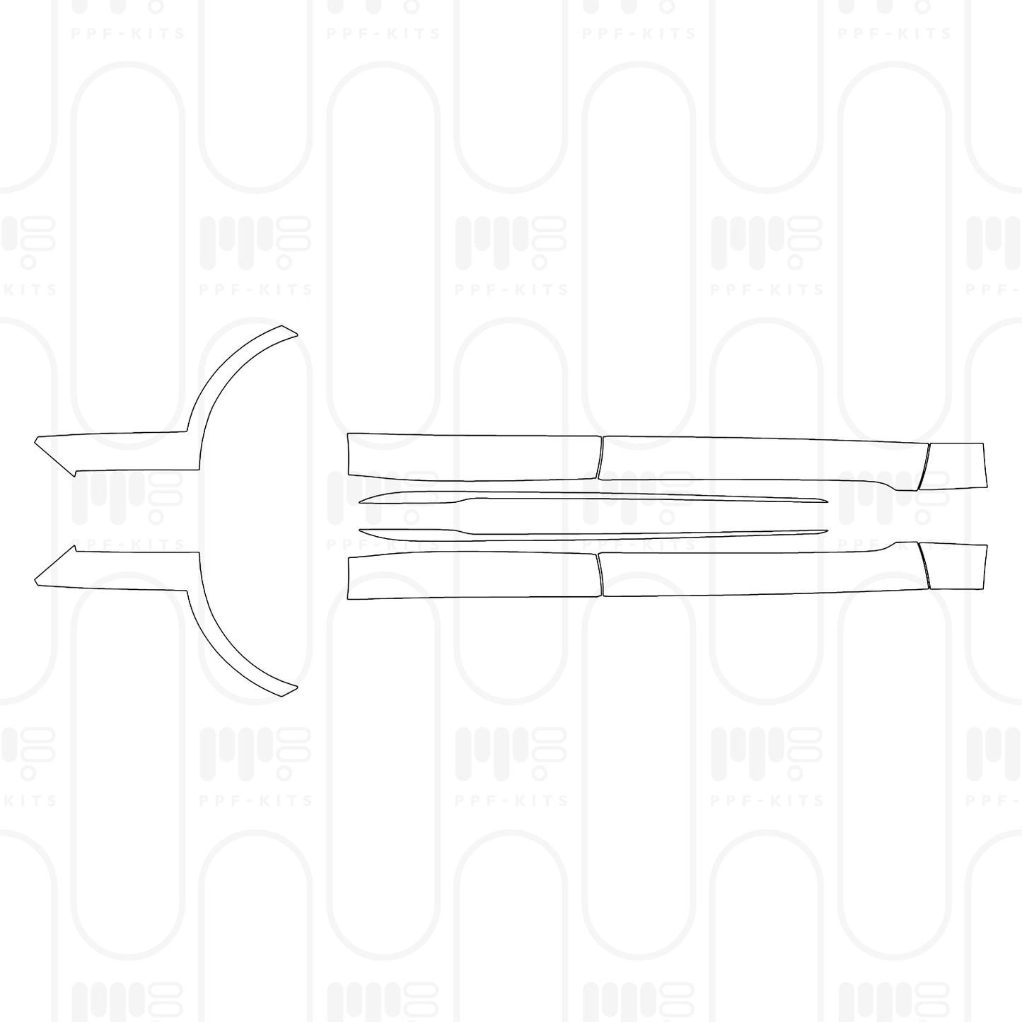 Voorgesneden PPF Porsche Taycan Sedan Taycan 4S 2026