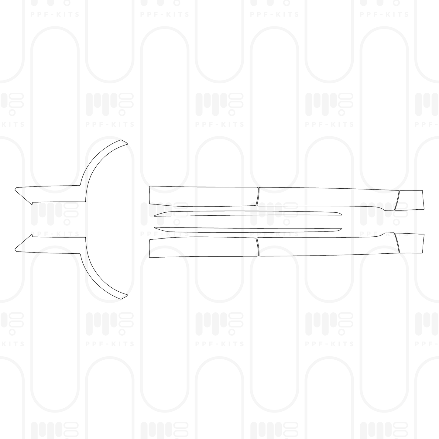 Voorgesneden PPF Porsche Taycan Sedan Taycan Turbo 2026
