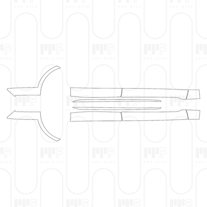 Voorgesneden PPF Porsche Taycan Sedan Taycan Turbo 2026