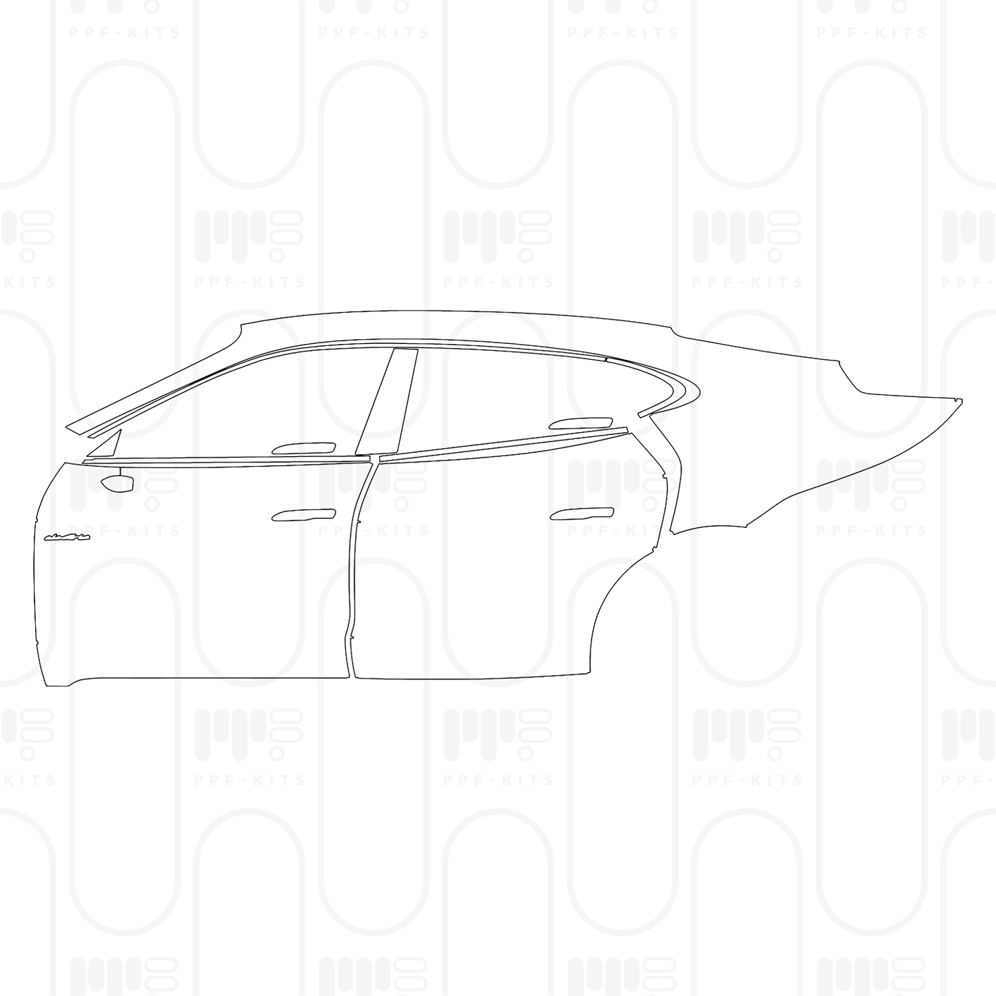 Voorgesneden PPF Porsche Taycan Sedan Taycan 4S 2026