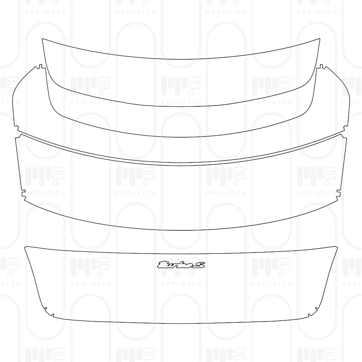 Voorgesneden PPF Porsche Taycan Sedan Taycan Turbo S 2026