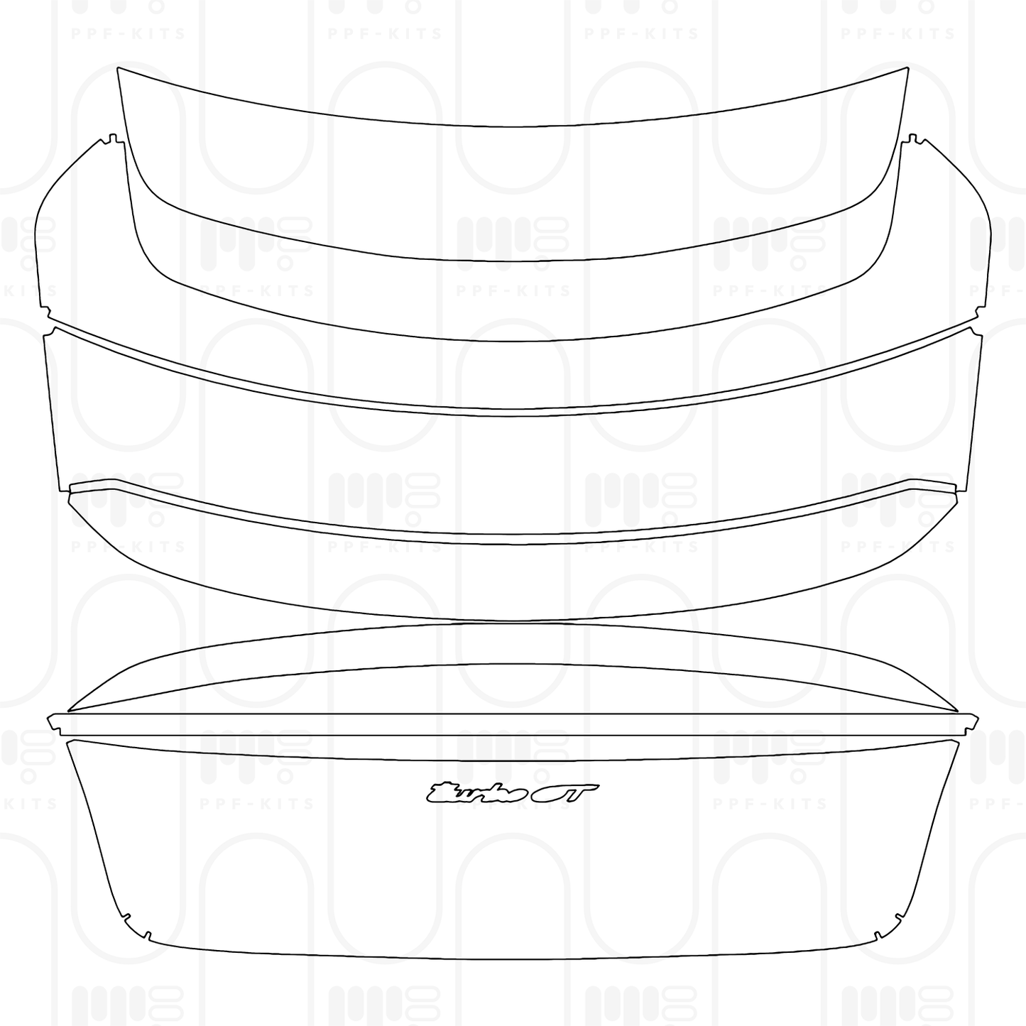 Voorgesneden PPF Porsche Taycan Sedan Taycan Turbo GT 2026