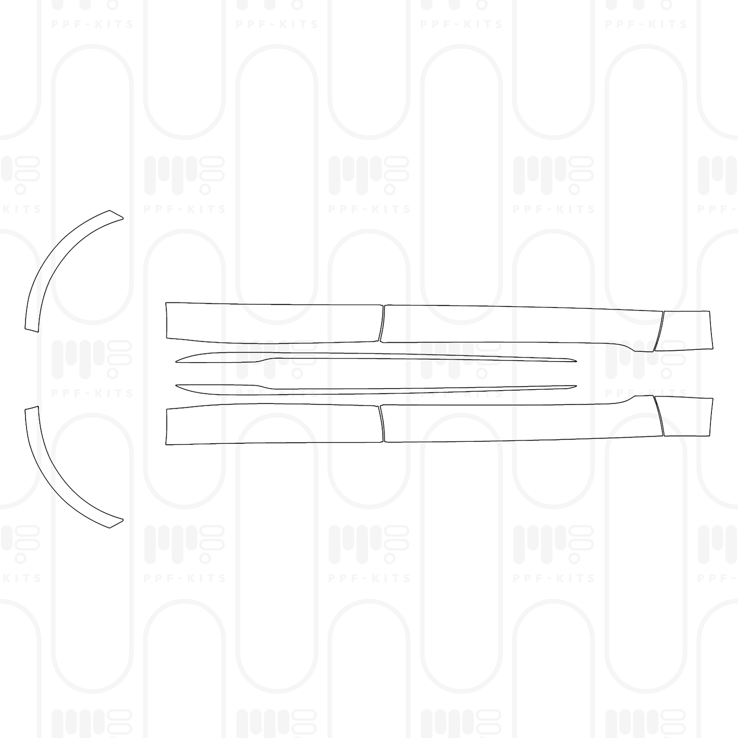 Voorgesneden PPF Porsche Taycan Sedan Taycan Turbo GT 2026