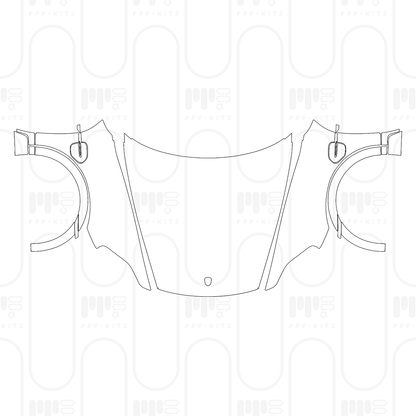 Voorgesneden PPF Porsche Taycan Cross Turismo Taycan Turbo Cross Turismo 2026