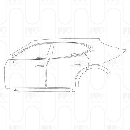 Voorgesneden PPF Porsche Taycan Cross Turismo Taycan Turbo Cross Turismo 2026