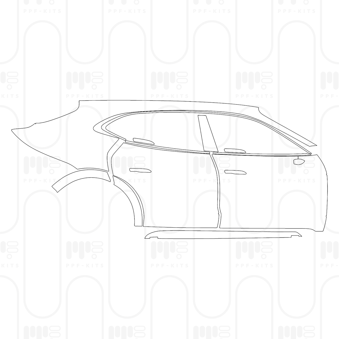 Voorgesneden PPF Porsche Taycan Cross Turismo Taycan Turbo Cross Turismo 2026
