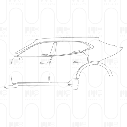 Voorgesneden PPF Porsche Taycan Cross Turismo Taycan Turbo Cross Turismo 2026
