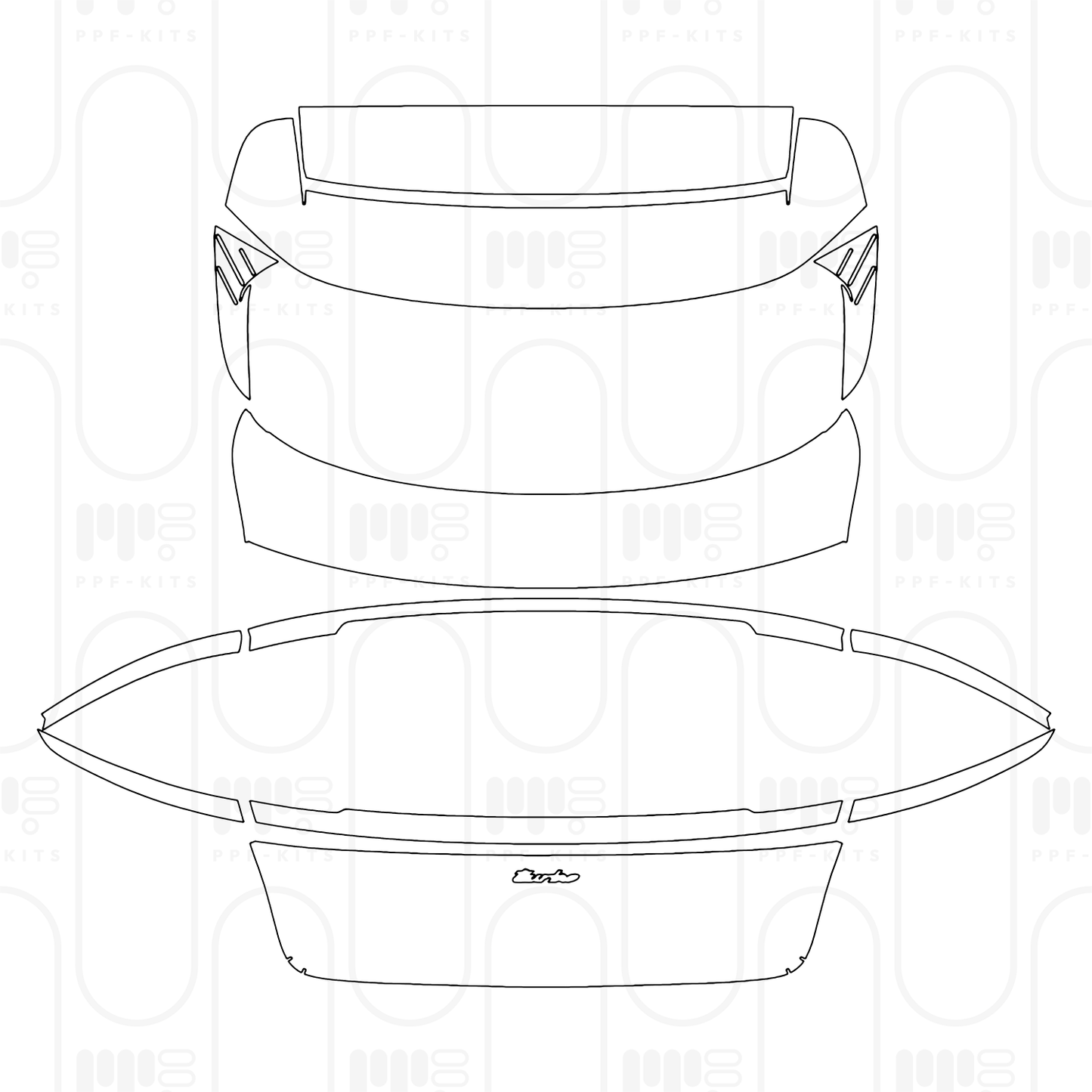 Voorgesneden PPF Porsche Taycan Cross Turismo Taycan Turbo Cross Turismo 2026