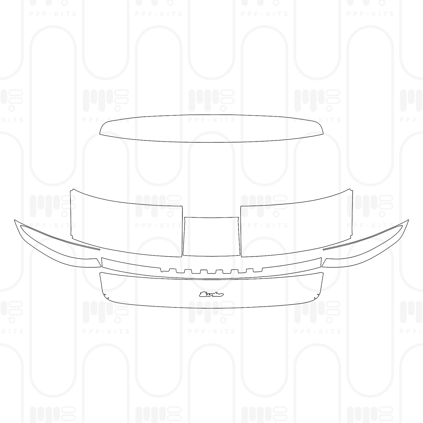 Voorgesneden PPF Porsche Panamera Sedan Panamera Turbo E-Hybrid 2026