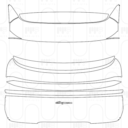 Voorgesneden PPF Porsche Cayenne Coupe Cayenne E-Hybrid Coupe 2026
