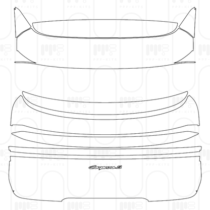 Voorgesneden PPF Porsche Cayenne Coupe Cayenne S E-Hybrid Coupe 2026