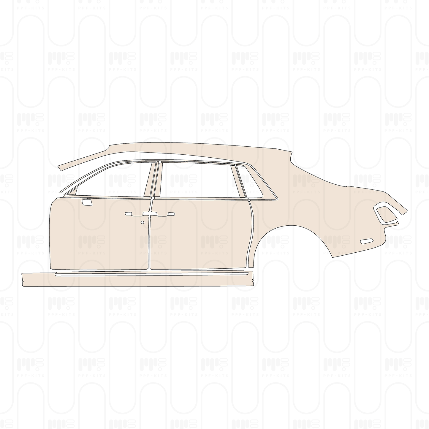 Voorgesneden PPF Rolls-Royce Phantom Sedan Extended Wheelbase 2026