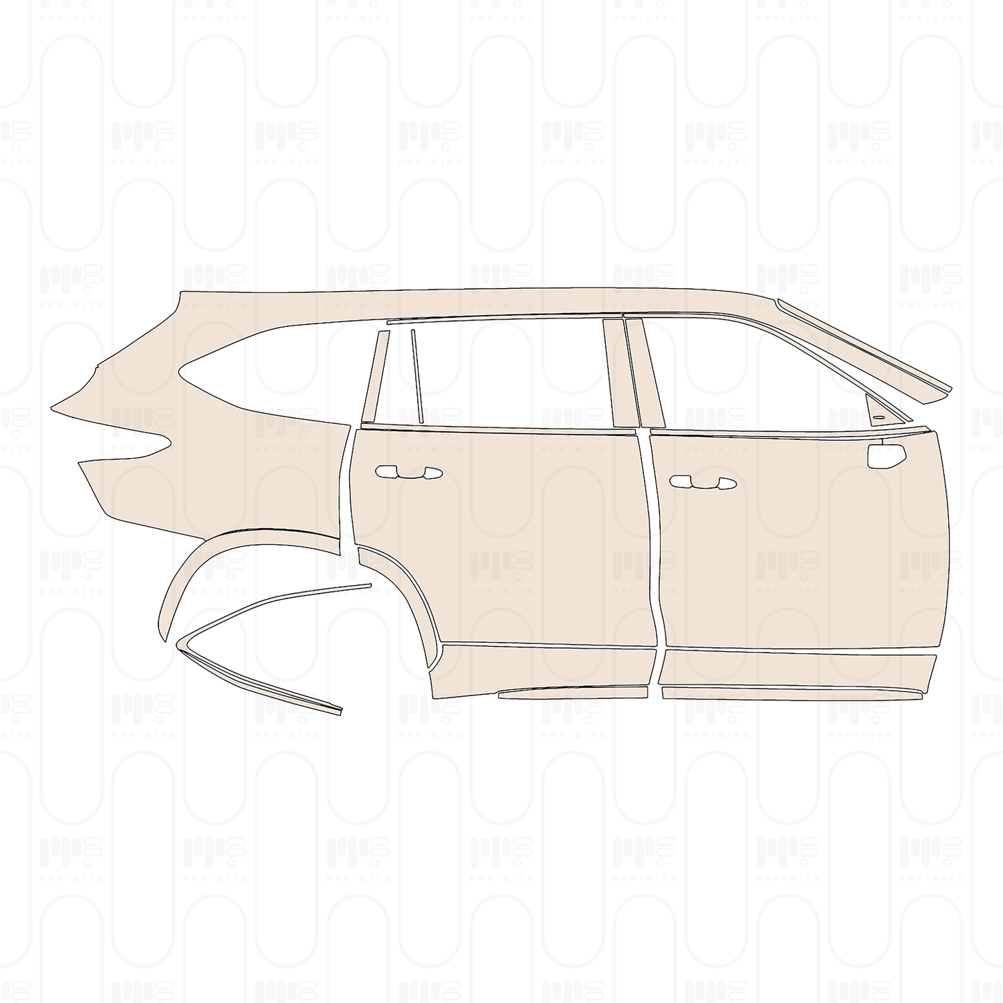 Voorgesneden PPF Toyota Highlander (US) XSE 2026