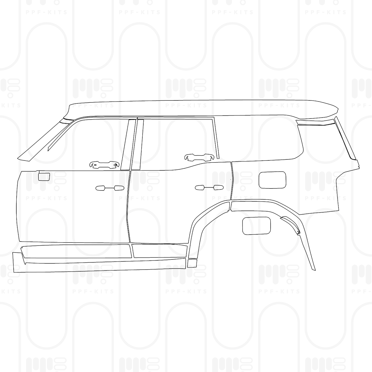 Voorgesneden PPF Toyota Land Cruiser (US) 2026