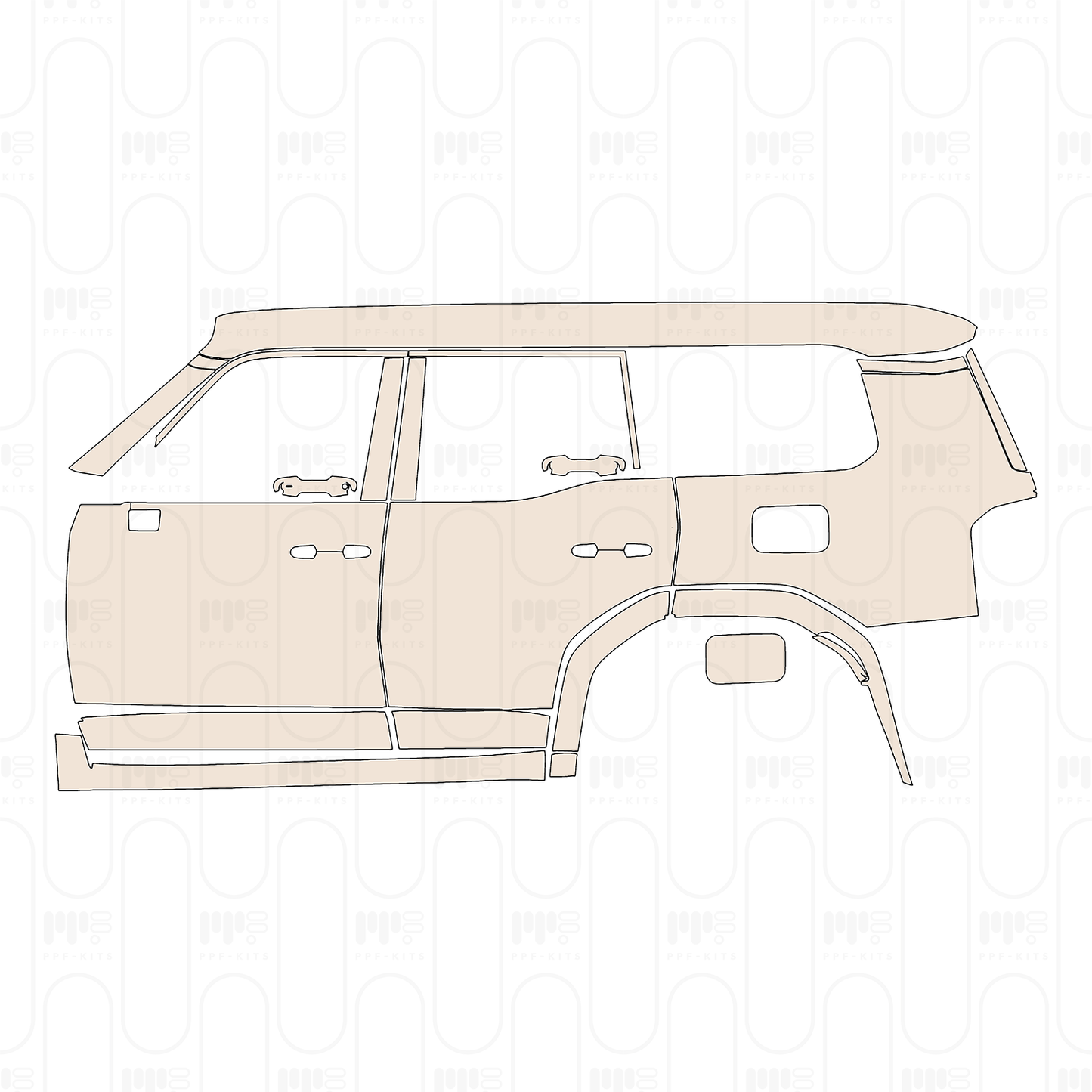 Voorgesneden PPF Toyota Land Cruiser (US) 2026