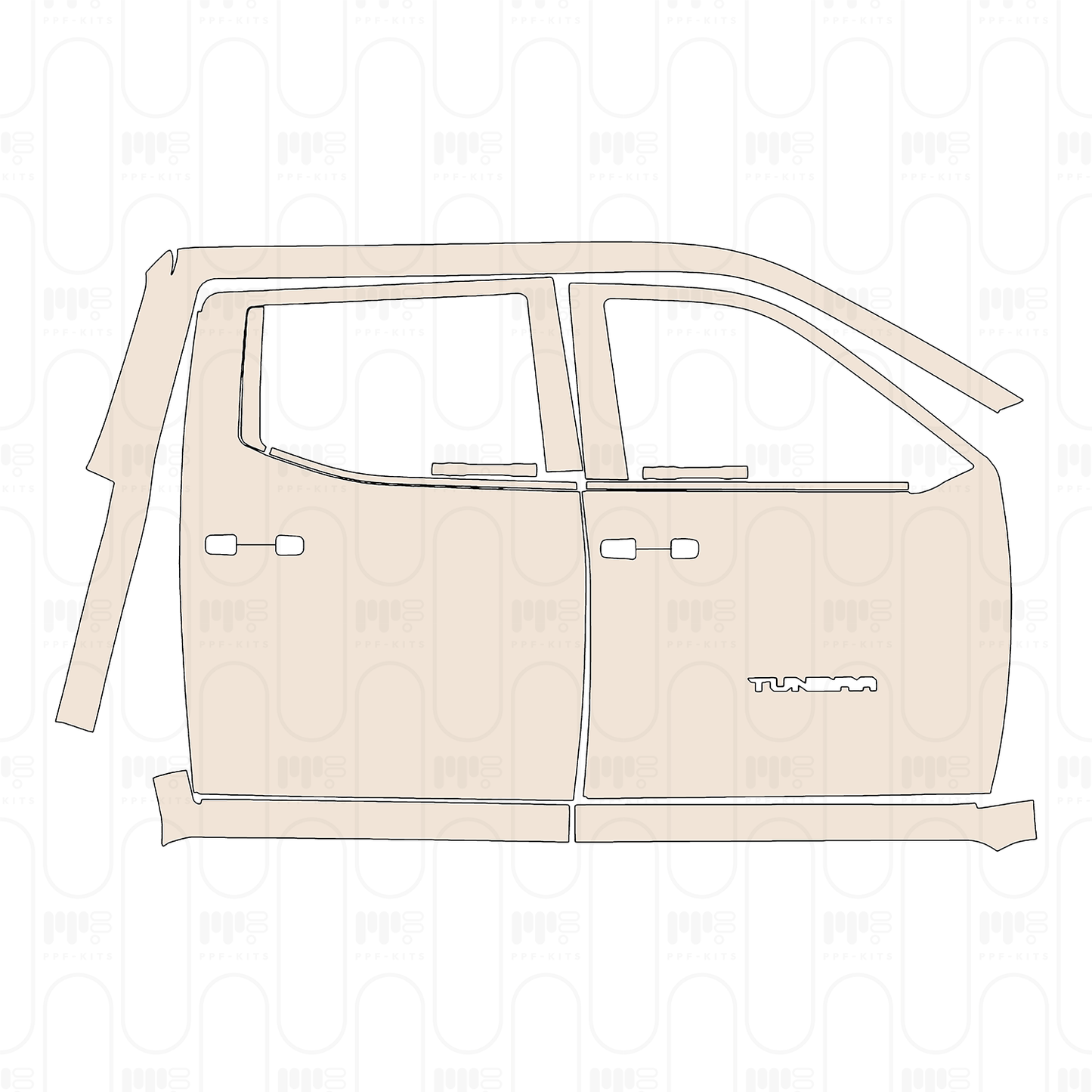 Voorgesneden PPF Toyota Tundra CrewMax SR 2026