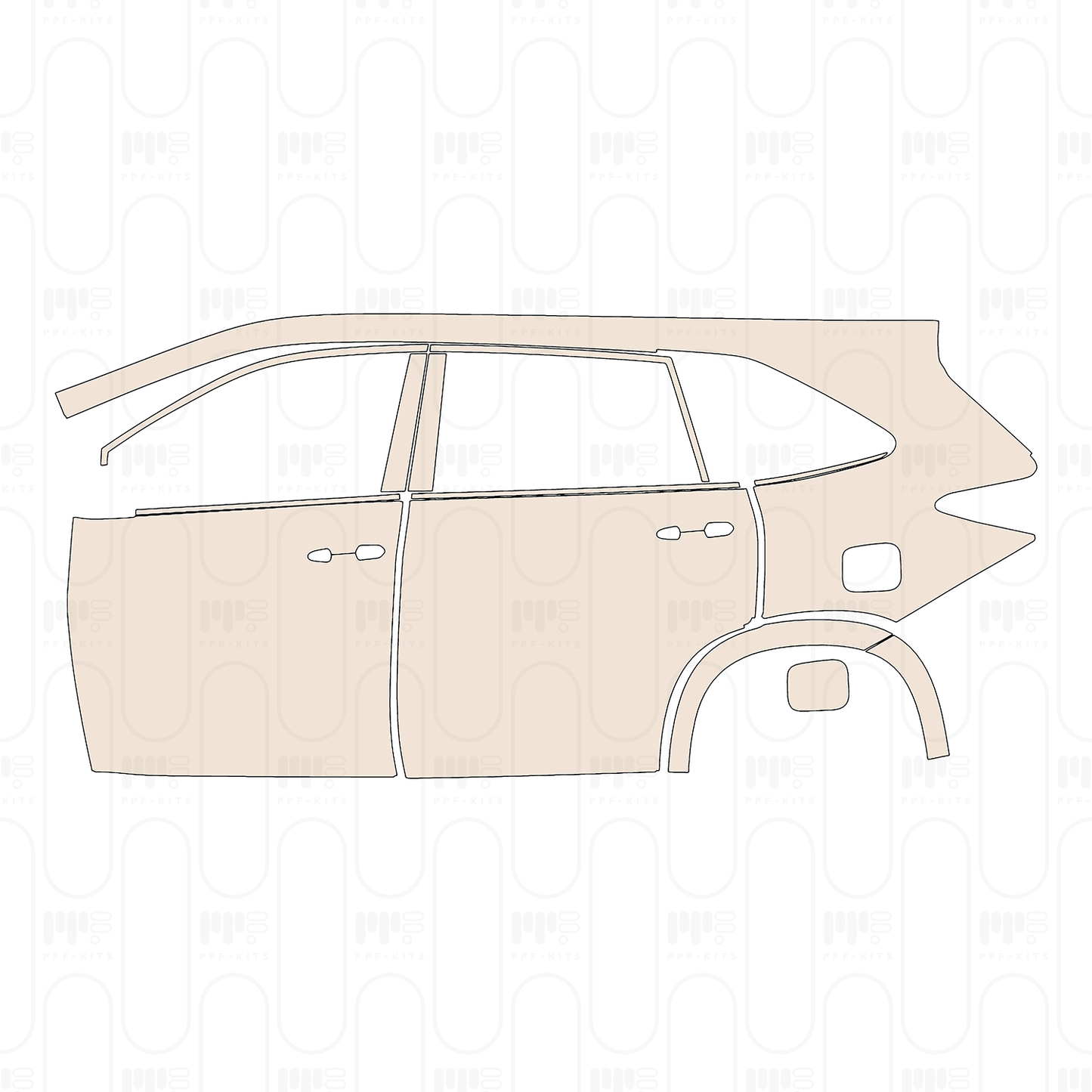 Voorgesneden PPF Toyota Innova HyCross (IN) 2026