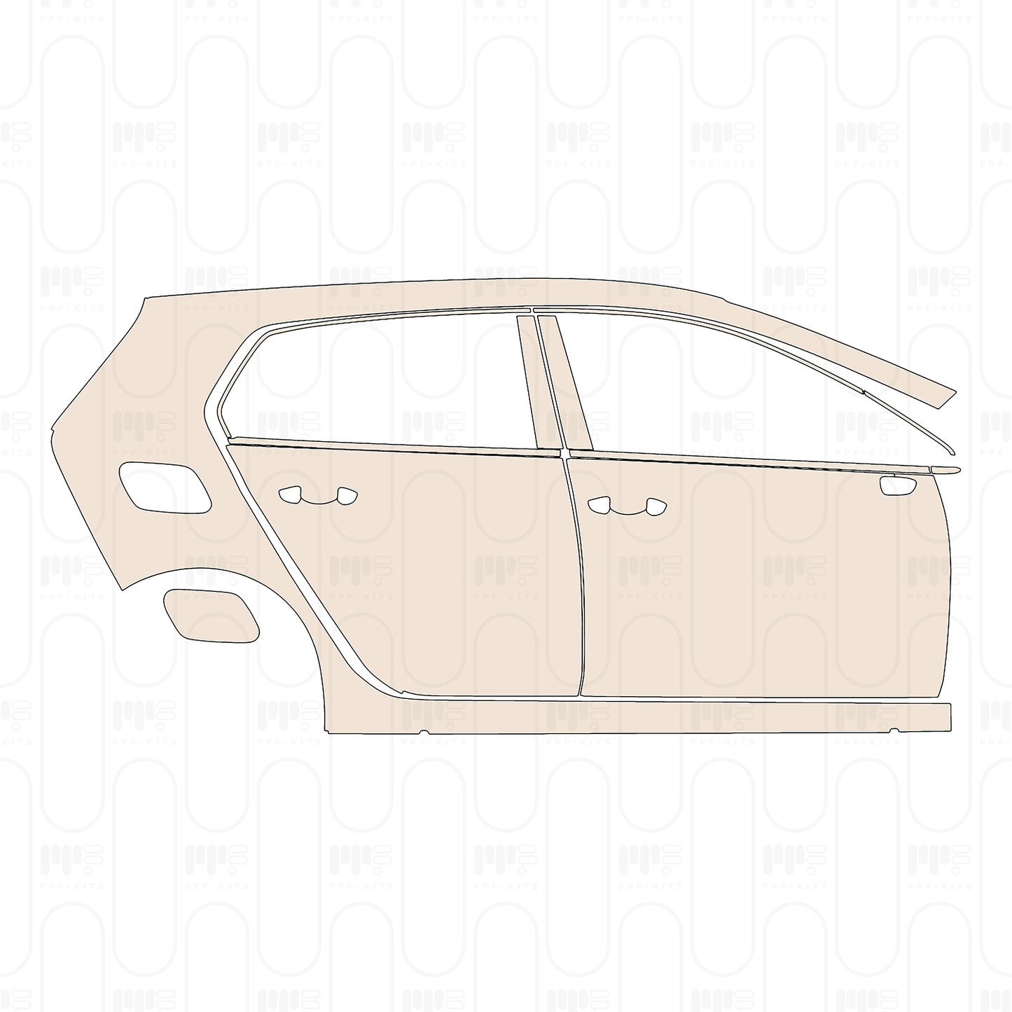 Voorgesneden PPF Volkswagen Golf Base 2026