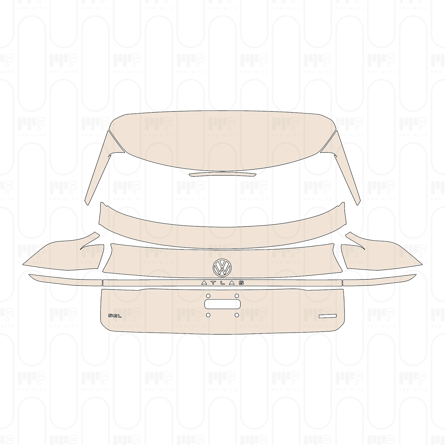 Voorgesneden PPF Volkswagen Atlas Cross Sport (US) SEL 2026