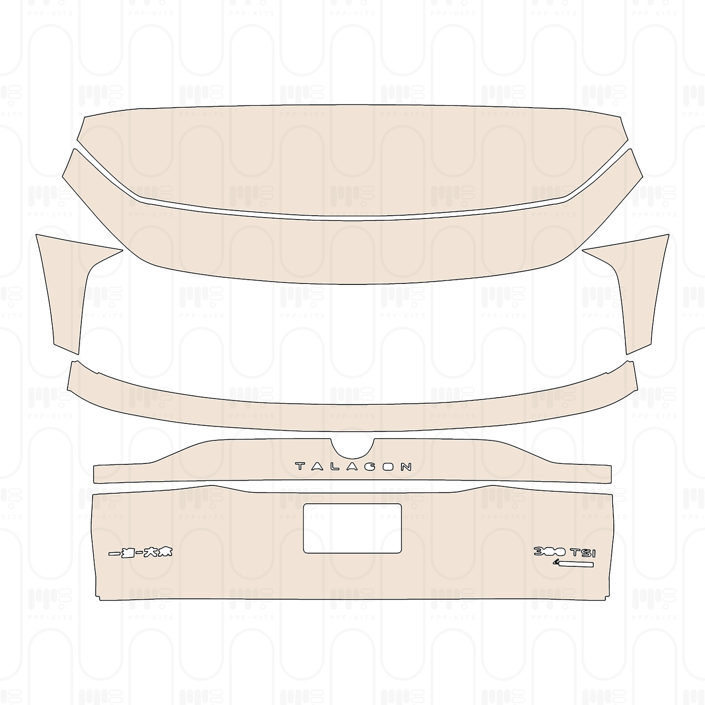 Voorgesneden PPF Volkswagen Talagon Base 2026